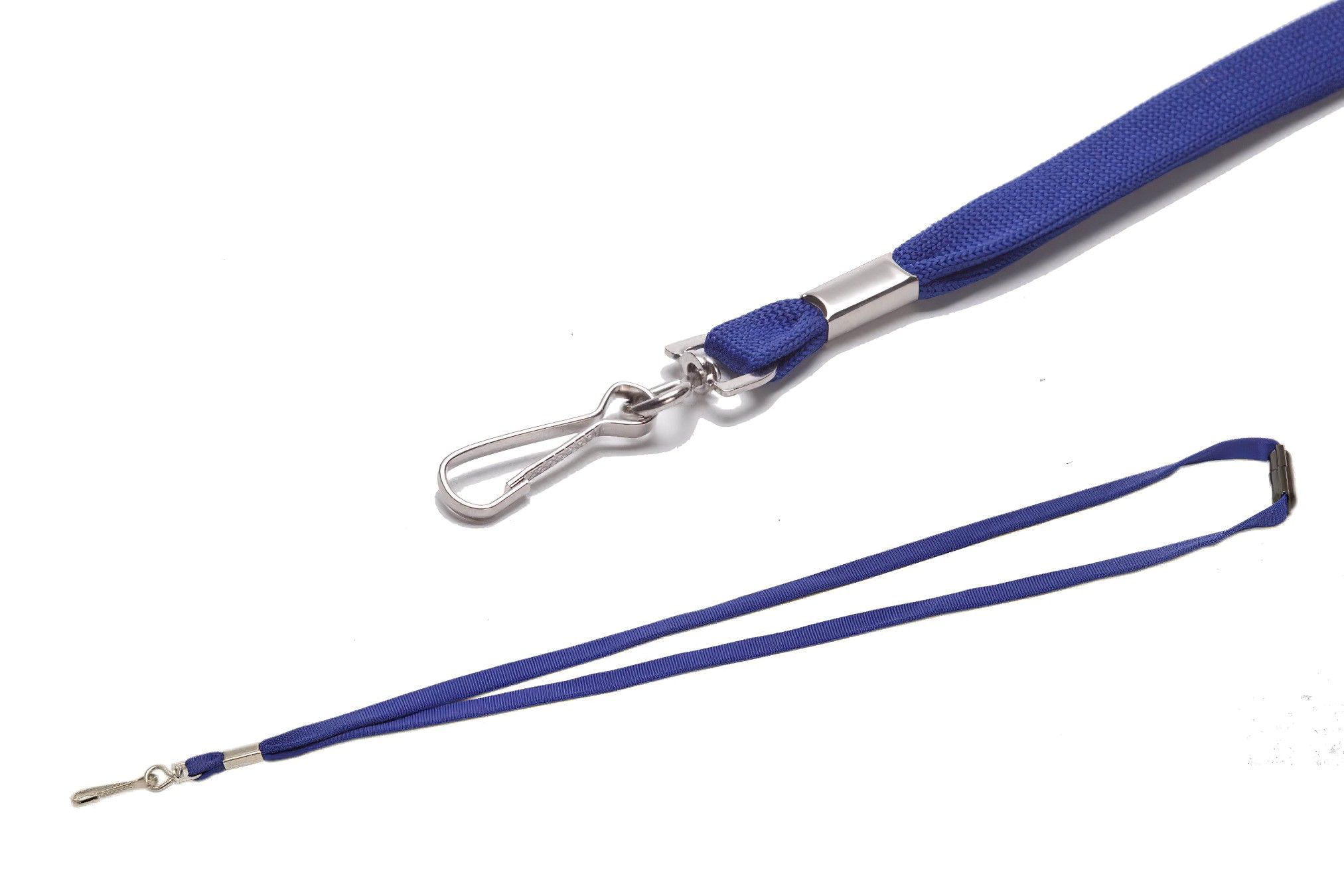 Cordones planos azul para tarjetas identificativas