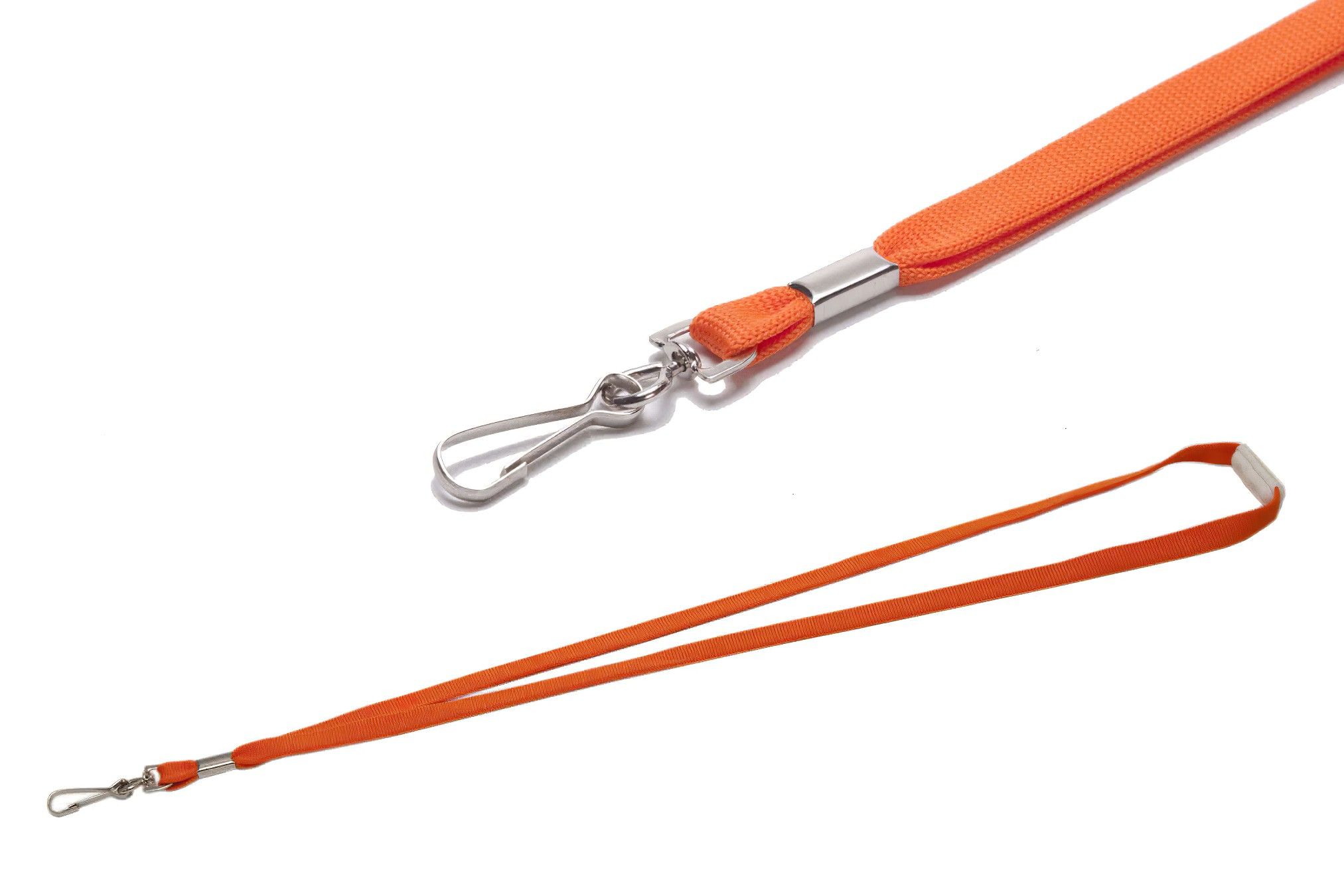 Cordones planos naranja para tarjetas identificativas