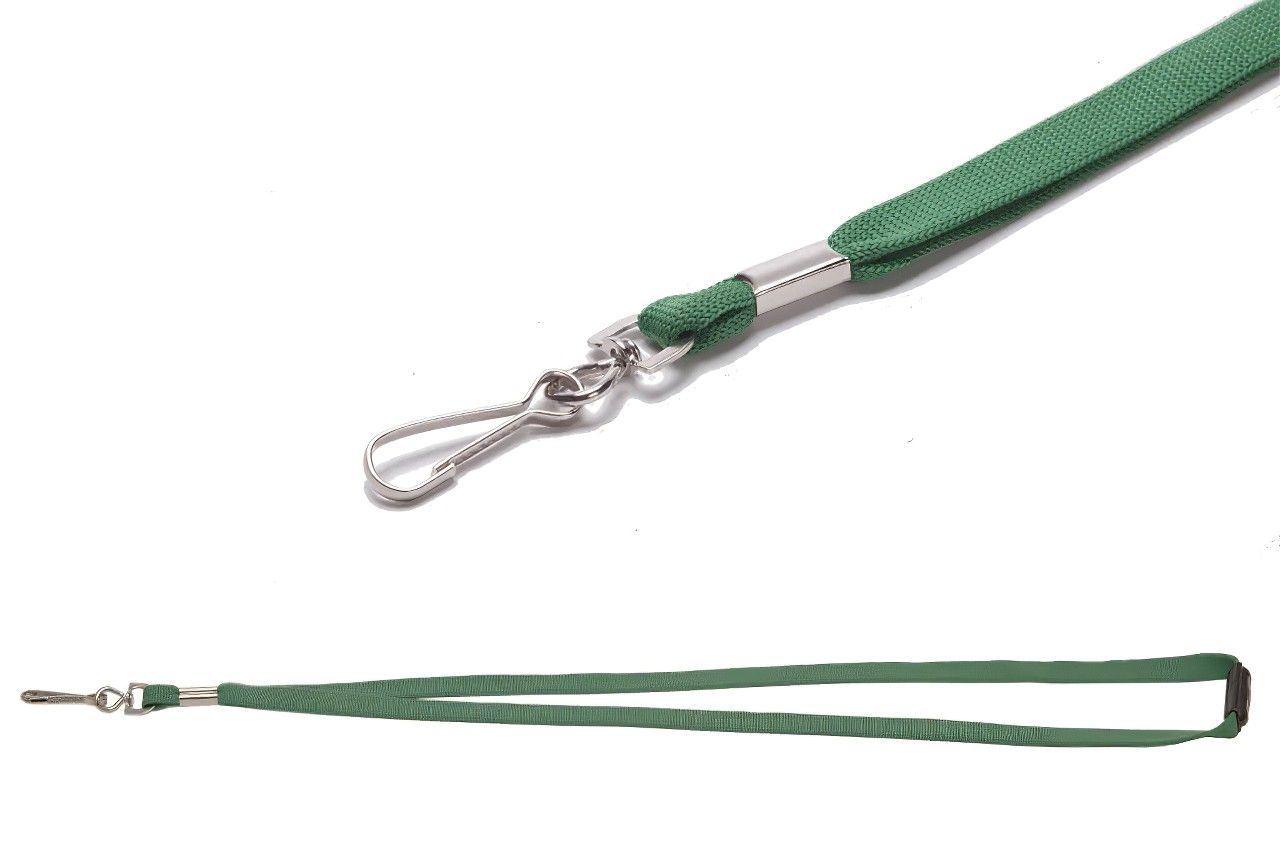 Cordones redondos verde para tarjetas identificativas